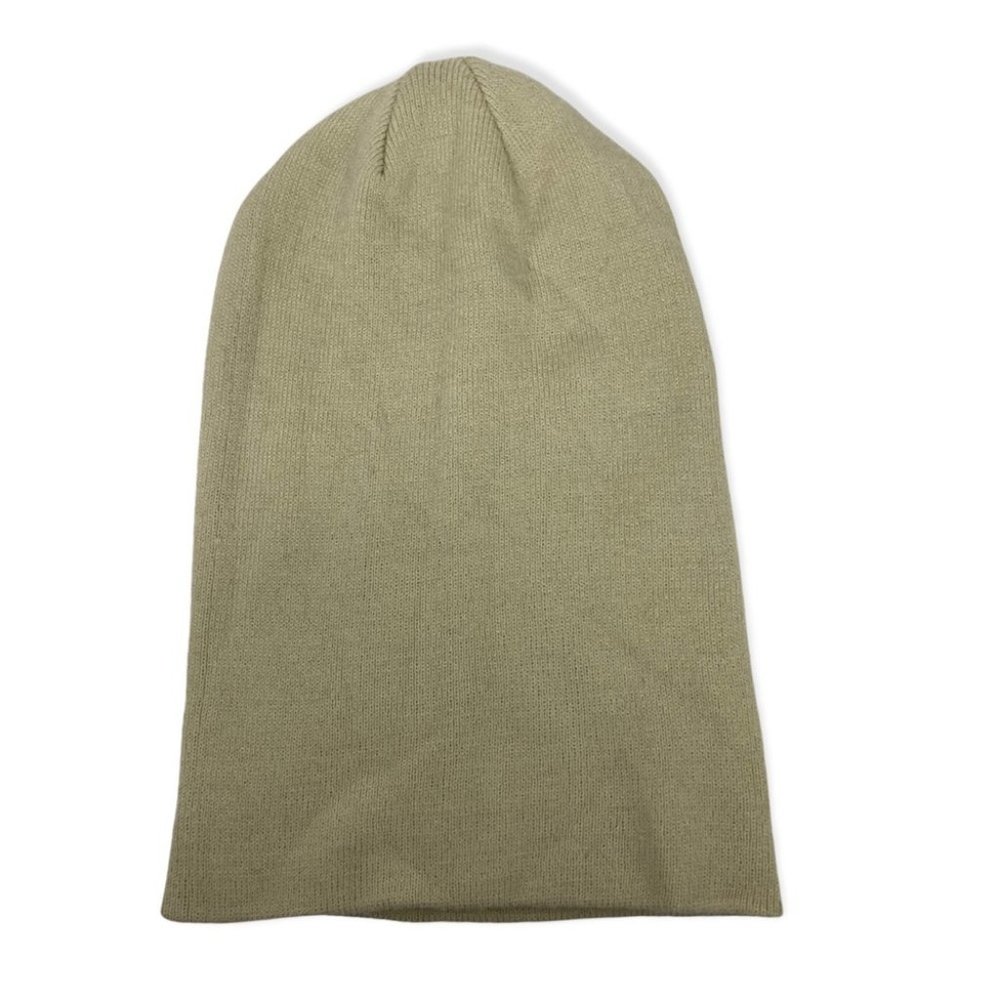 NWT Nordstrom BP Tan Beige Ribbed Knit Beanie Toque Hat Minimalist New With Tags - Picture 5 of 6